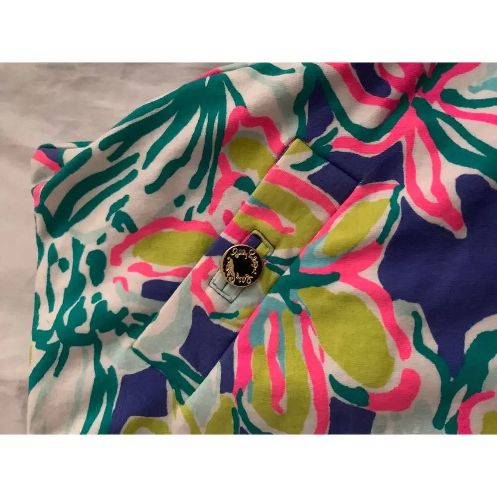 Women’s Lilly Pulitzer Blythe Floral Print Jersey Knit Skort Skirt Size XS